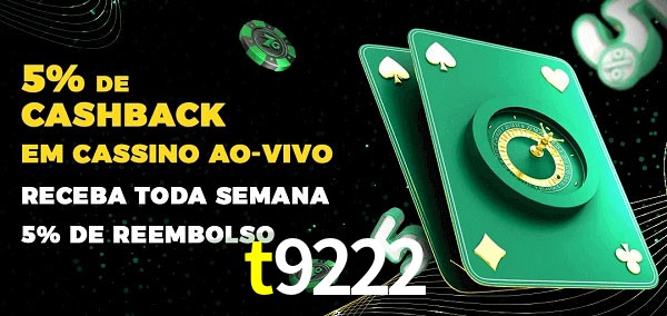 Promoções do cassino ao Vivo t9222